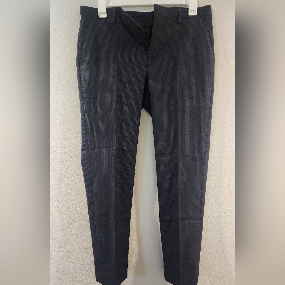 Express Navy Pinstripe Trousers